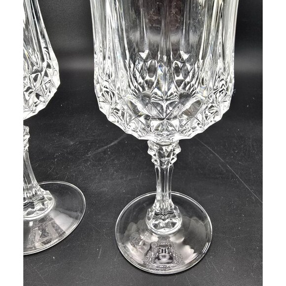 Crystal D'Arc Longchamp Goblets Set With Elegant Faceted Design DH1373 - Picture 4 of 5